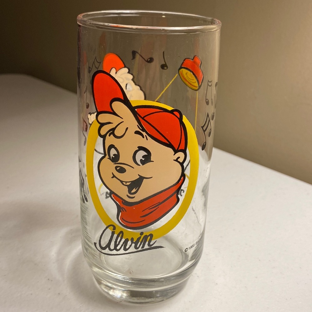Vintage Alvin and The Chipmunks Drinking Glass